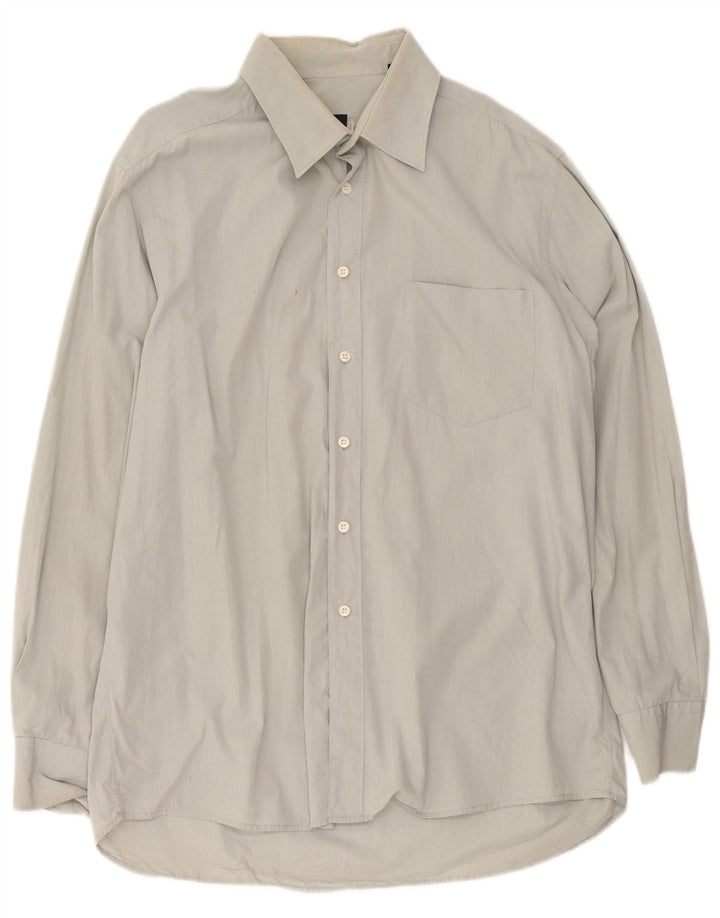 Hugo Boss Herrenhemd Größe 17 1/2 44 XL Grau