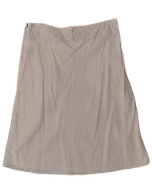 Ralph Lauren Damen A-Linienrock US 10 Large W32 Blaue Baumwolle