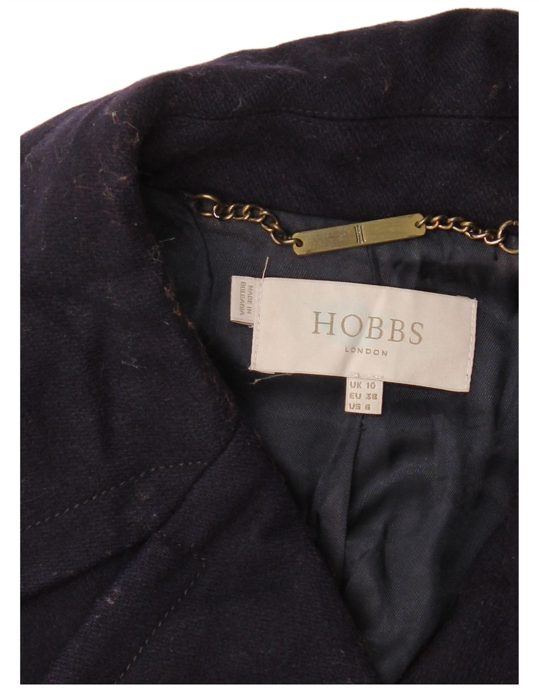 Hobbs Damen Zweireihiger Mantel UK 10 Small Marineblau