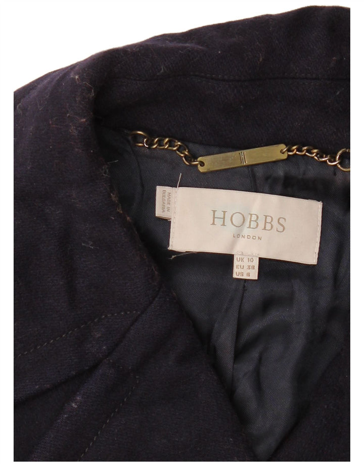 Hobbs Damen Zweireihiger Mantel UK 10 Small Marineblau