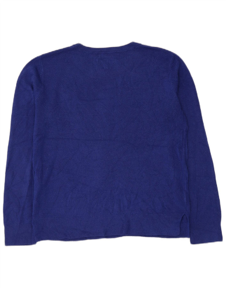 Marks & Spencer Damen-Pullover mit U-Boot-Ausschnitt, UK 12, Mittelblau, Acryl