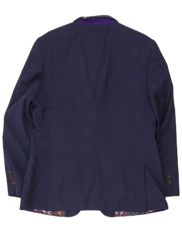 Ted Baker Herren-Blazer mit 2 Knöpfen, UK 44, 2XL, marineblaue Wolle