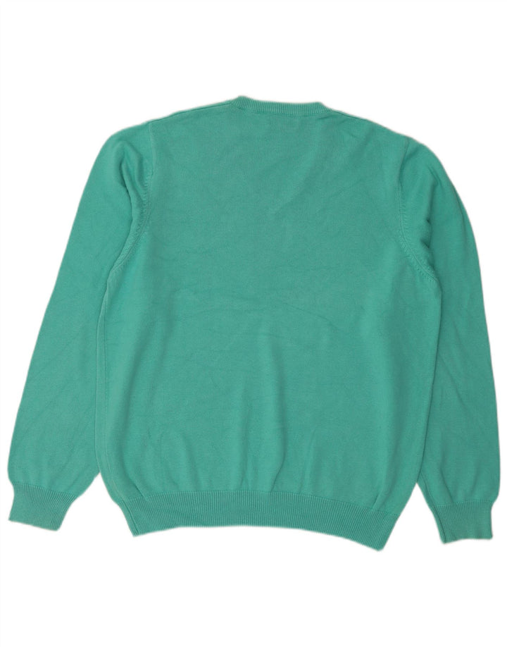 Vintage Herren Regular Fit V-Ausschnitt Pullover Pullover Groß Grün