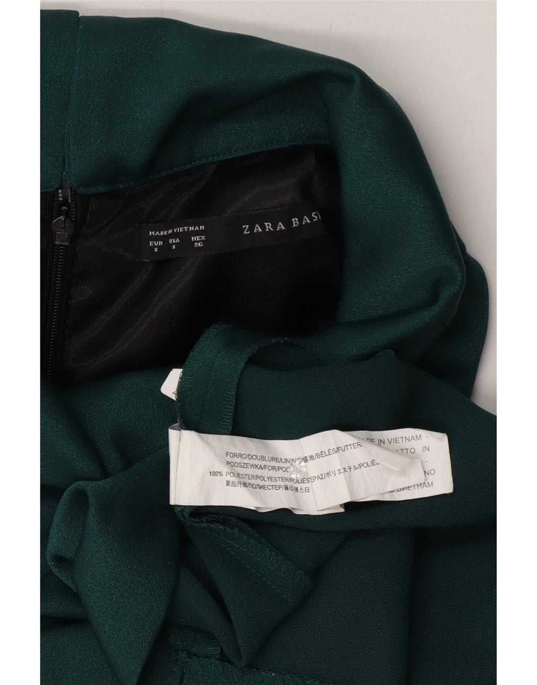 Zara Damen Ärmelloses Etuikleid UK 10 Small Grün Polyester