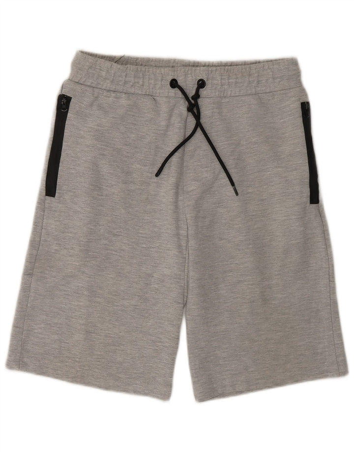 Zara Herren-Sportshorts aus mittelgrau meliertem Polyester