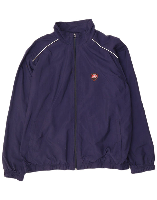 Nike Herren Bomberjacke UK 44/46 XL Marineblaues Nylon