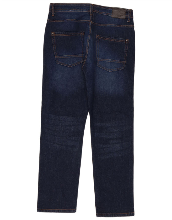 Kangaroo Poo Herren Slim Jeans W34 L30 Marineblau Baumwolle