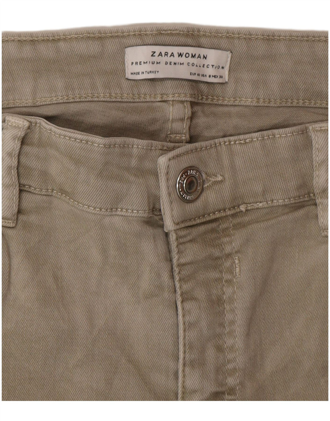 Zara Damen Slim Jeans EU 40 Medium W30 L26 Grau