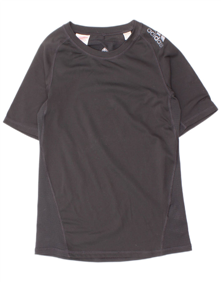 Adidas Jungen Climacool T-Shirt Top 11–12 Jahre, schwarzes Polyester
