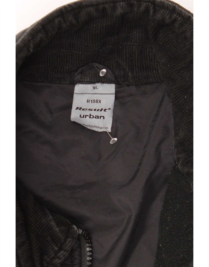 Vintage Herren Steppjacke UK 42 XL Schwarz Nylon