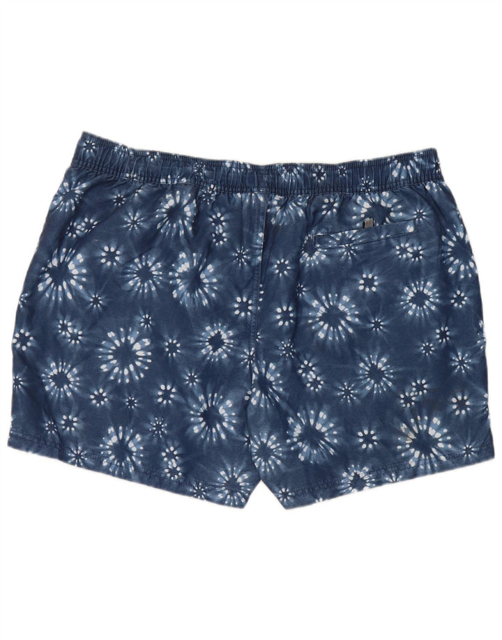 Marks & Spencer Herren-Badeshorts XL, blaues Batik-Polyester