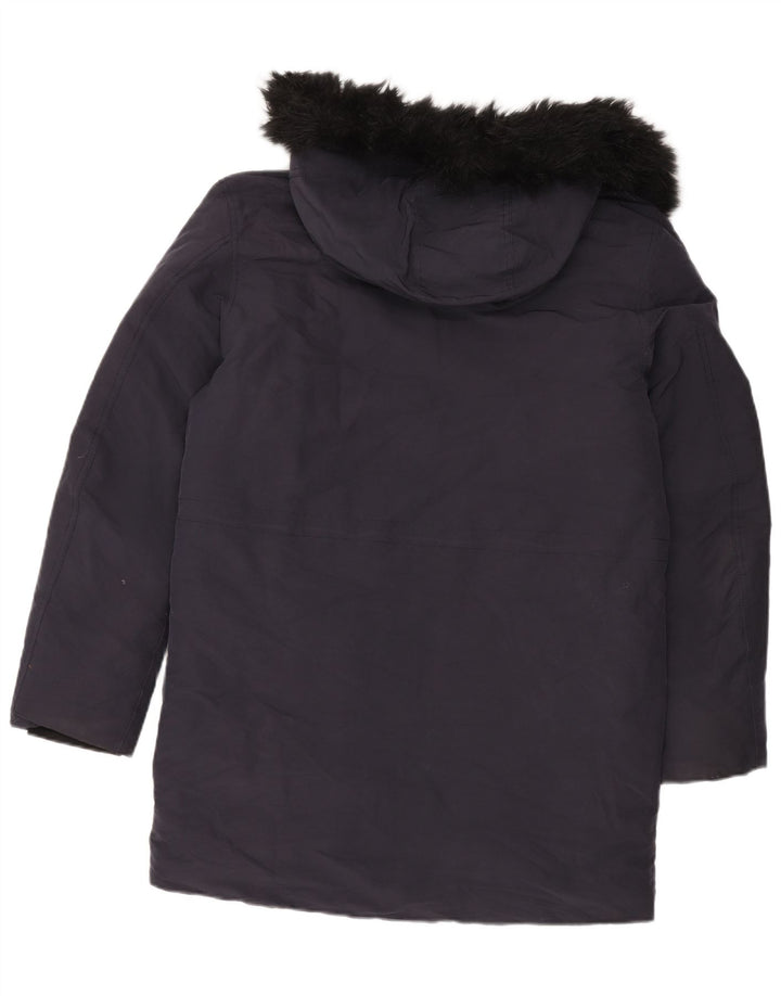 Zara Herren-Mantel mit Kapuze, gepolstert, UK 38, mittelmarineblau, Polyester