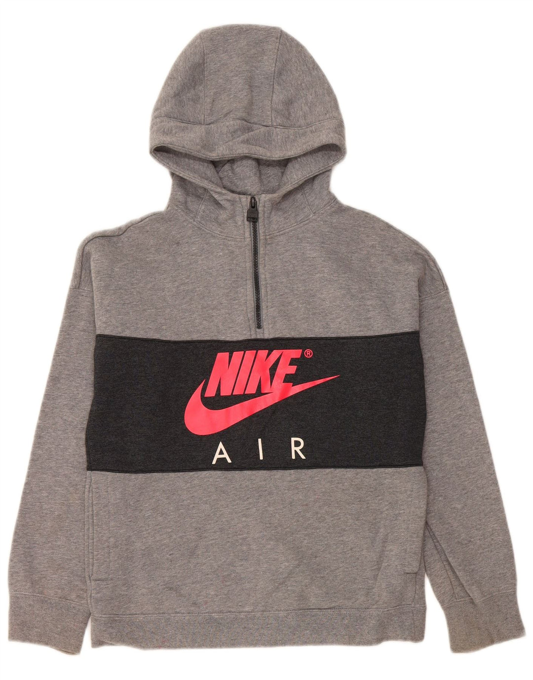 NIKE Kapuzenpullover mit Grafik für Jungen, 12–13 Jahre, Größe L, Grau, Farbblock