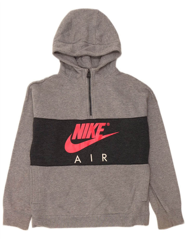 NIKE Kapuzenpullover mit Grafik für Jungen, 12–13 Jahre, Größe L, Grau, Farbblock