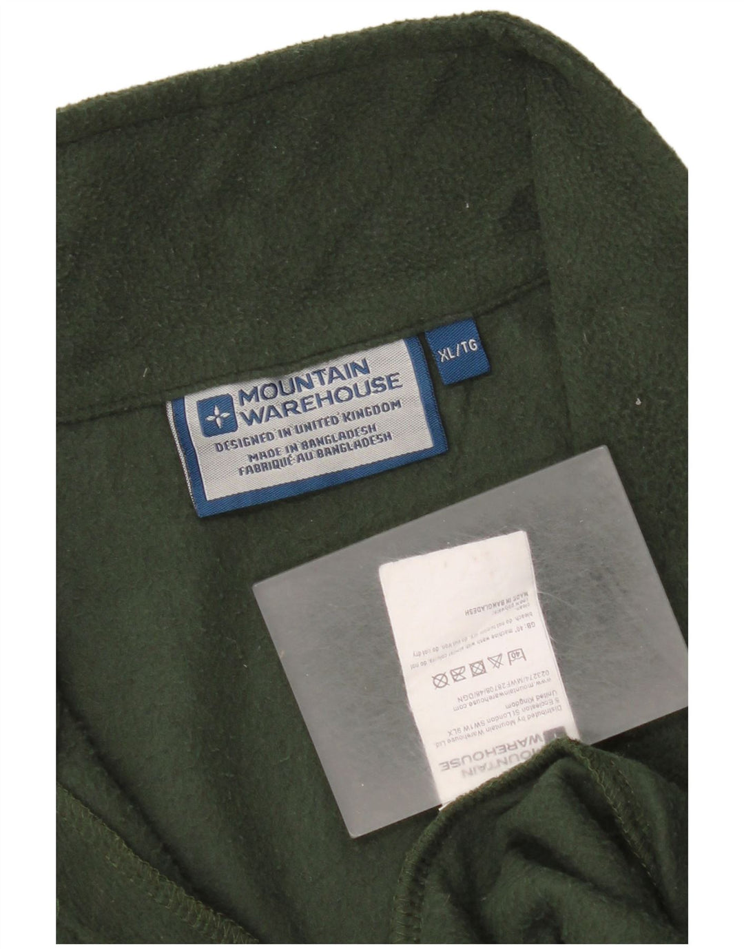 Mountain Warehouse Herren-Fleecepullover mit Reißverschluss am Hals, XL, grünes Polyester