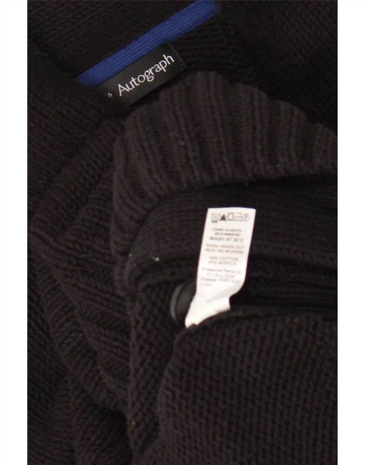 Marks & Spencer Herren Autograph Cardigan Pullover UK 38/40 Medium Schwarz