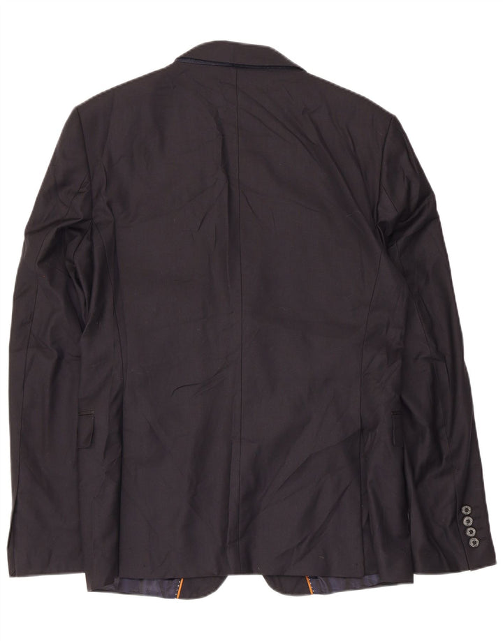 ZARA Herren 2-Knopf-Blazerjacke EU 50 Mittelmarineblau