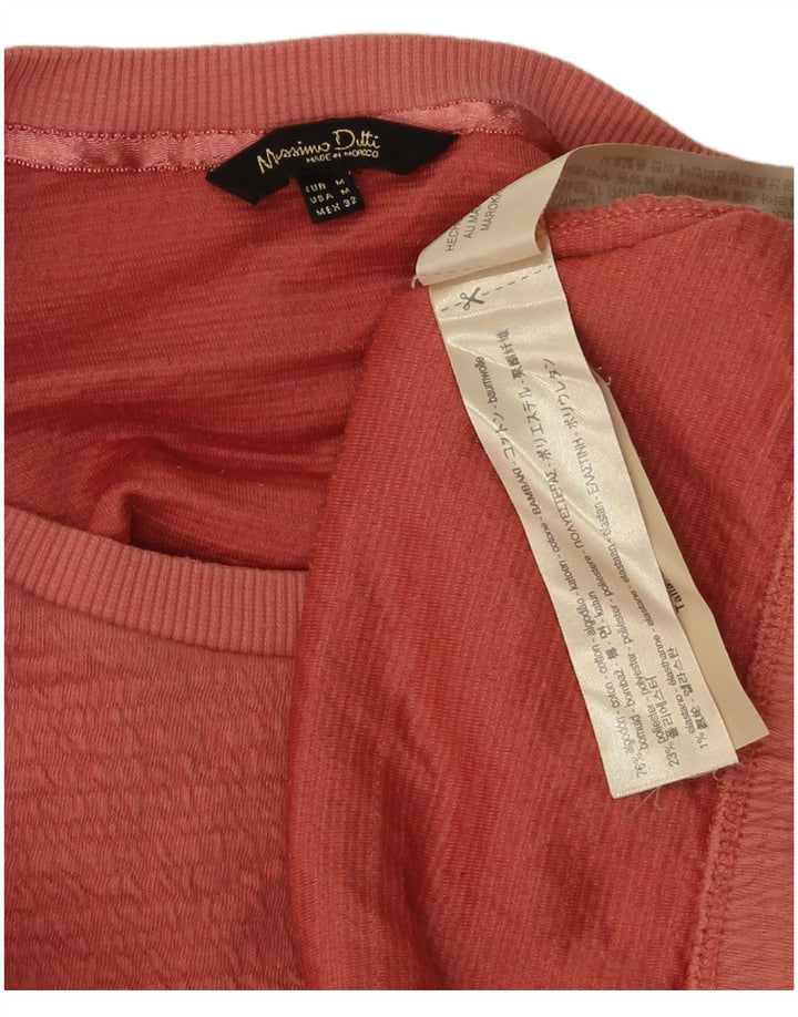 Massimo Dutti Damen Sweatshirt Pullover UK 14 Mittelorange Baumwolle