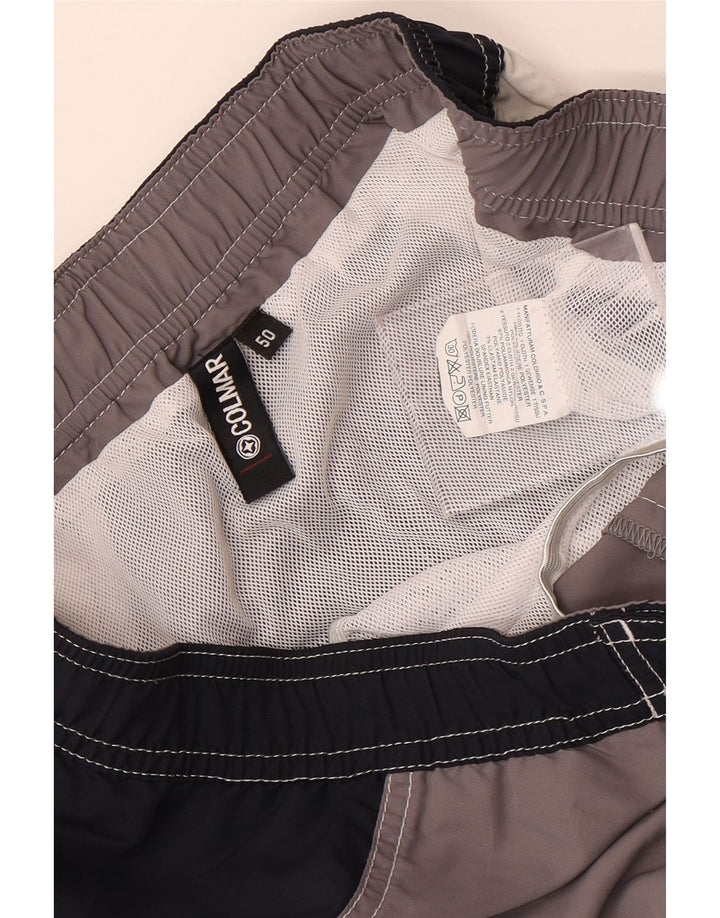 Colmar Herren-Badeshorts mit Grafik, IT 50, groß, graues Farbblock-Polyester