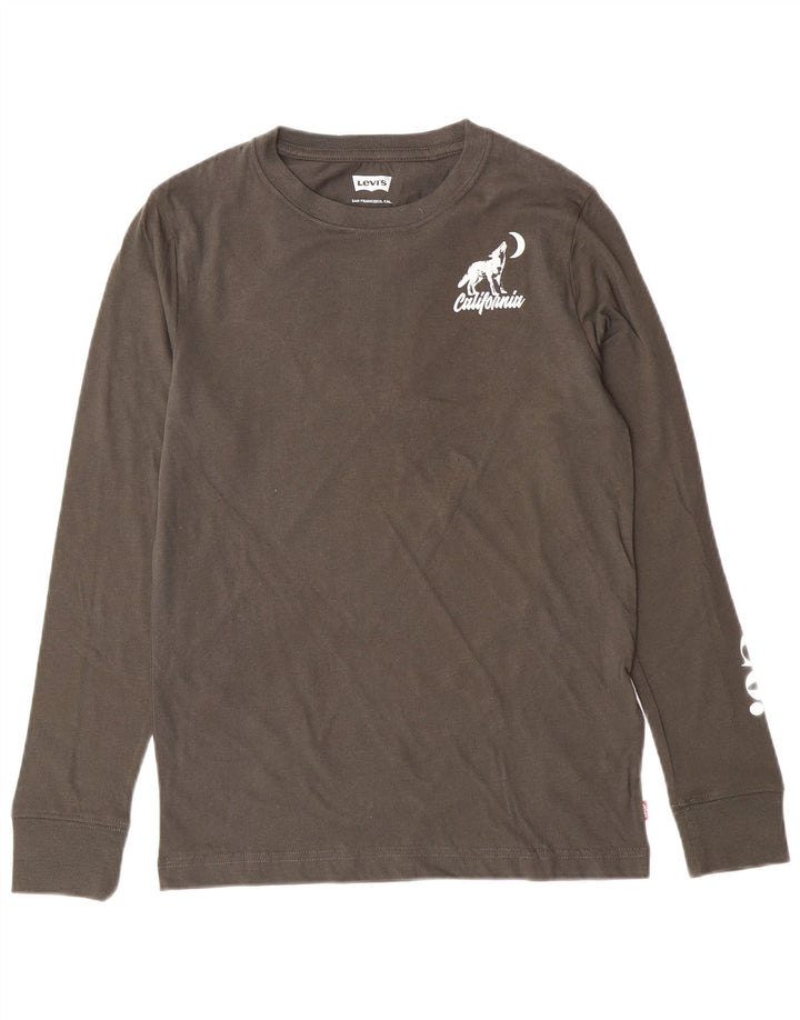 LEVI'S Boys Graphic T-Shirt Top 11-12 Years Grey Cotton