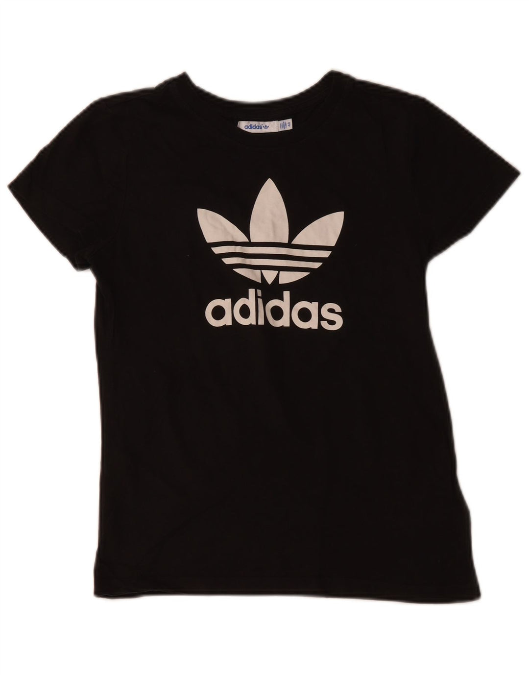 ADIDAS Damen Grafik T-Shirt Top IT 40 Small Schwarz Baumwolle