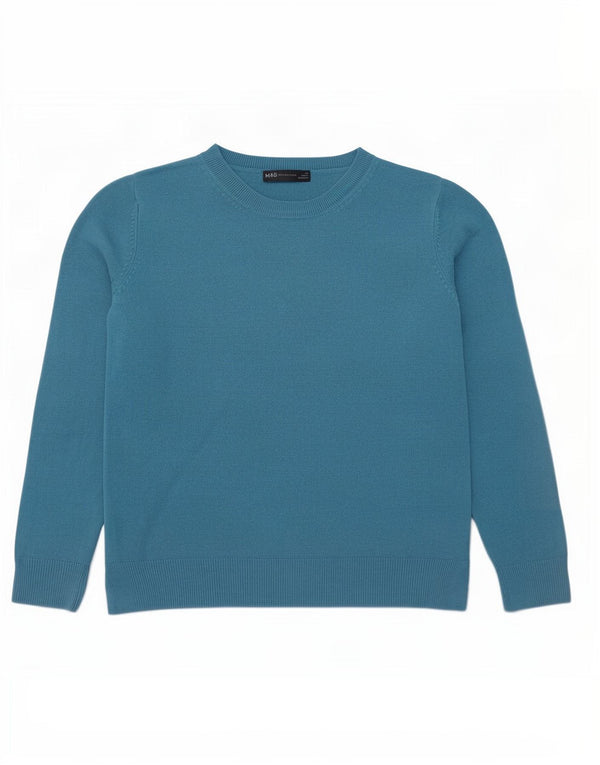 Marks & Spencer Damen-Pullover mit U-Boot-Ausschnitt, Gr. 14, Türkis