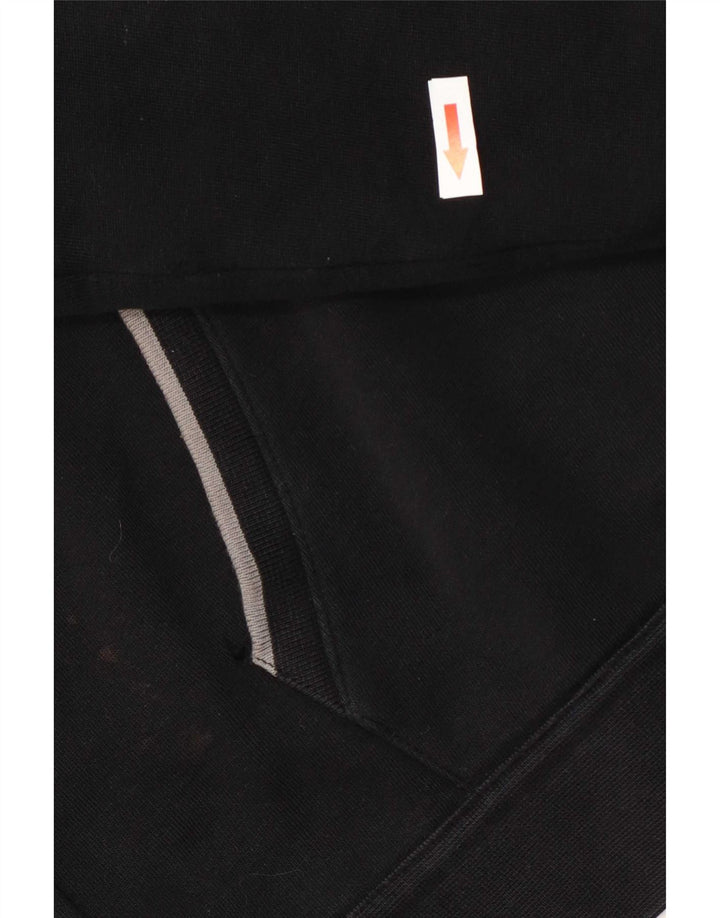 Armani Herren-Kapuzenpullover mit Reißverschluss, groß, schwarze Baumwolle