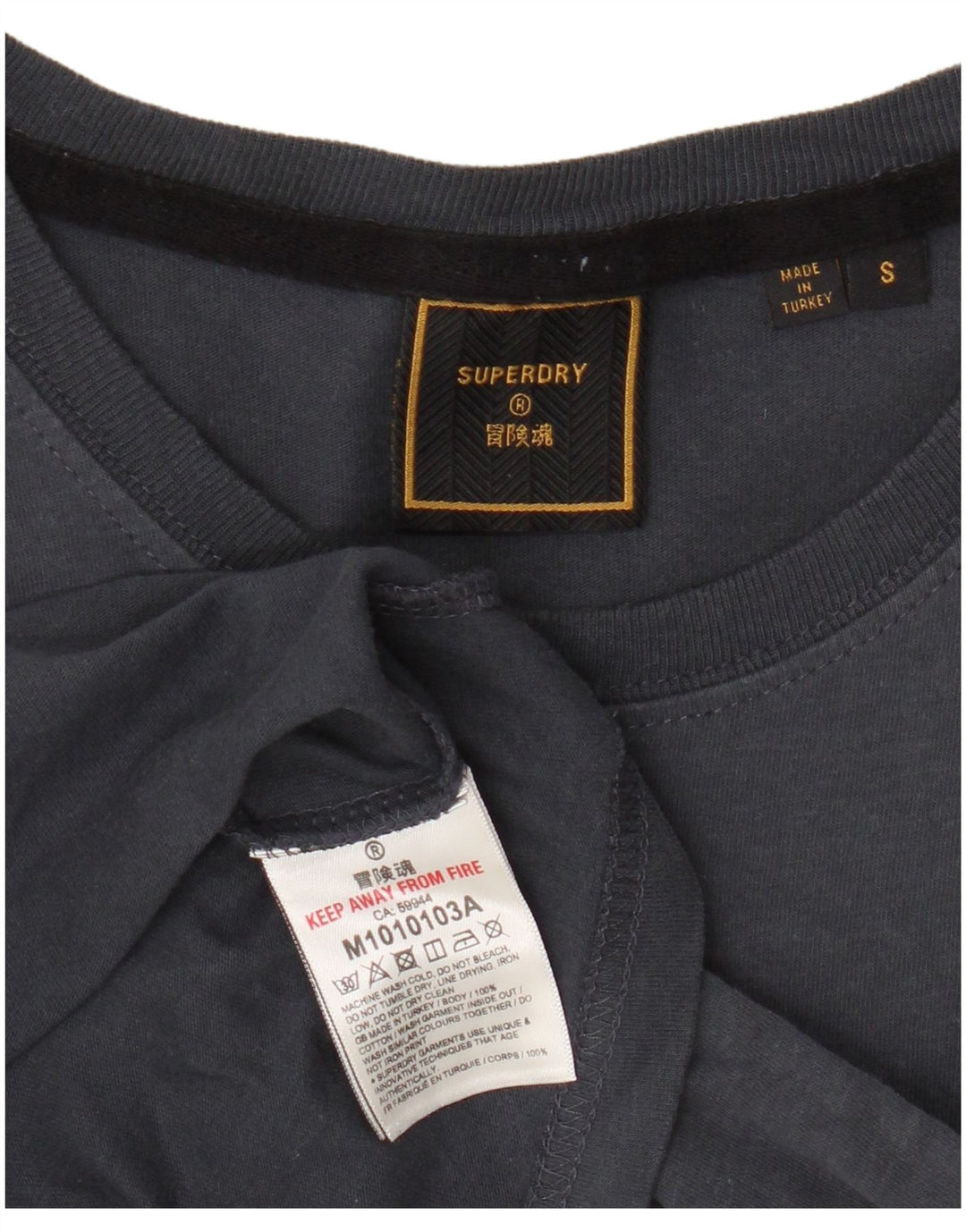 Superdry Herren Grafik-T-Shirt-Oberteil, Größe S, Grau, Baumwolle