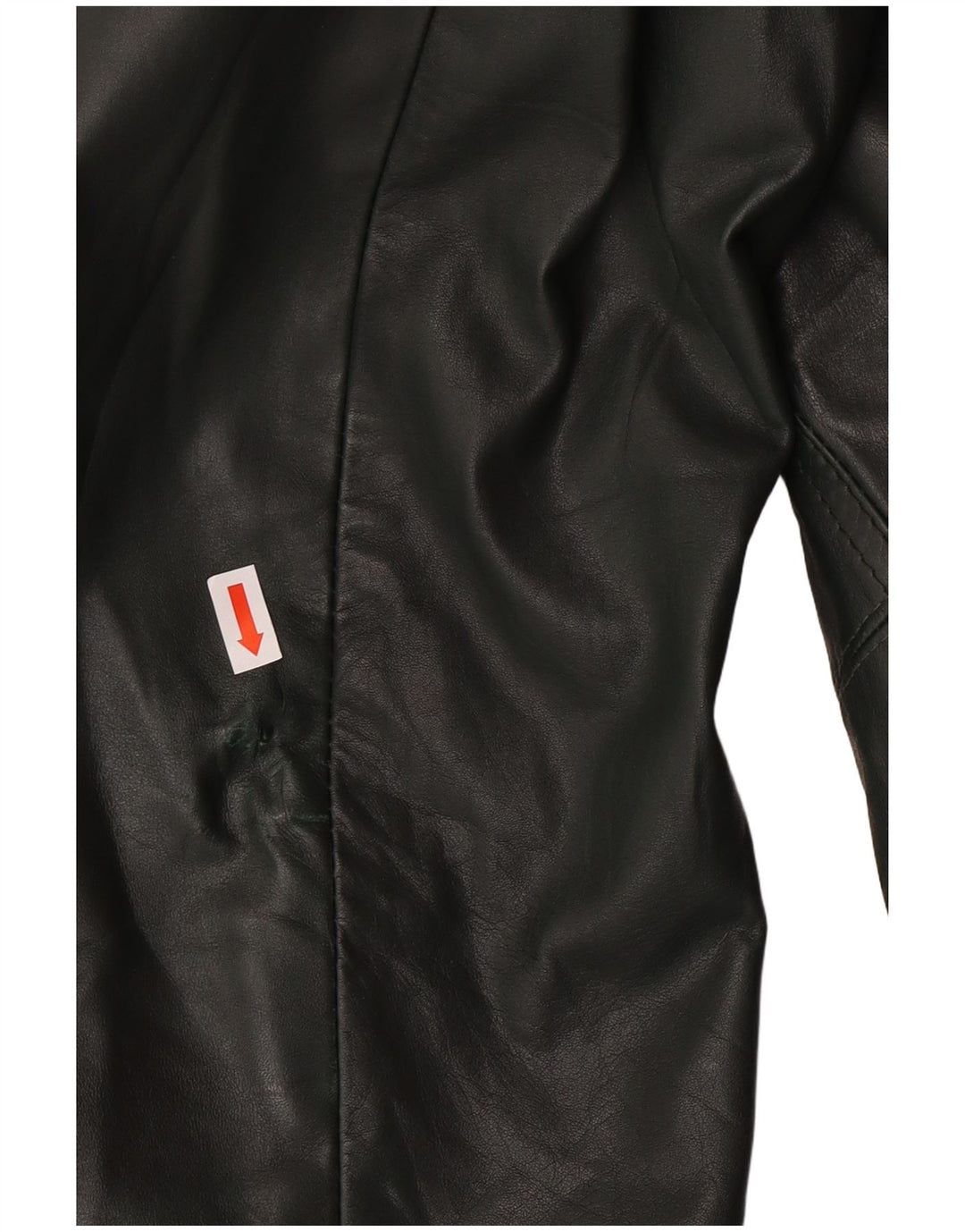 Vintage Damen Zweireihiger Ledermantel UK 18 XL Grün