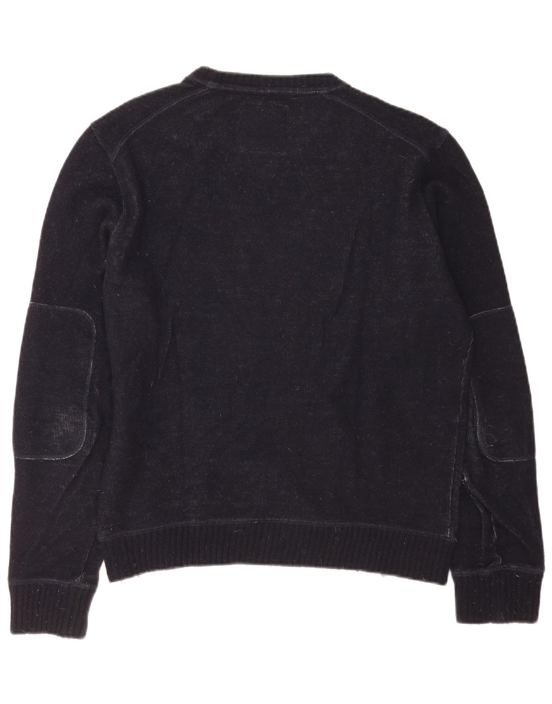 Woolrich Herren-Pullover mit grafischem U-Boot-Ausschnitt, mittlere marineblaue Wolle