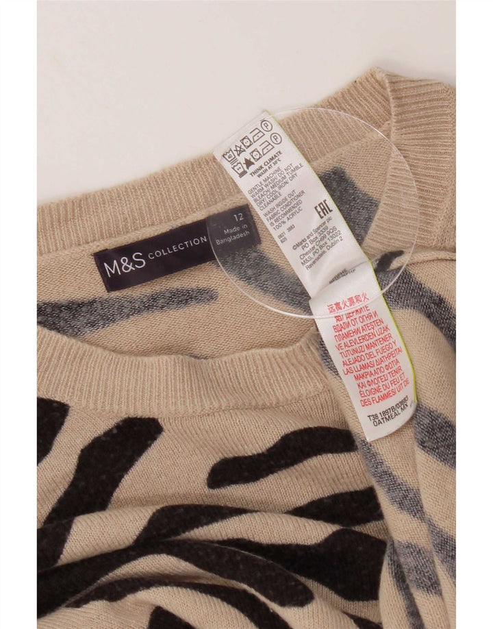 Marks & Spencer Damen-Pullover mit U-Boot-Ausschnitt, UK 12, Mittelbeige