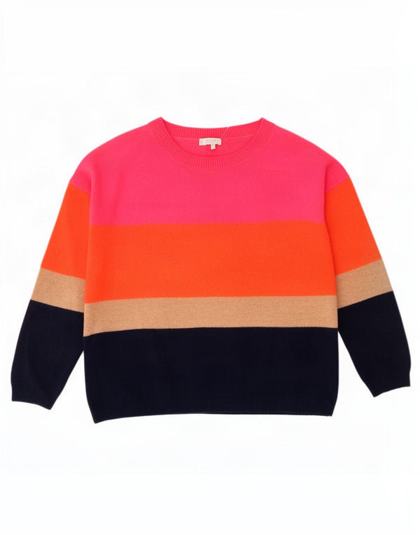 Hobbs Damen-Pullover mit U-Boot-Ausschnitt, Größe M, mehrfarbig, gestreift, UK 14