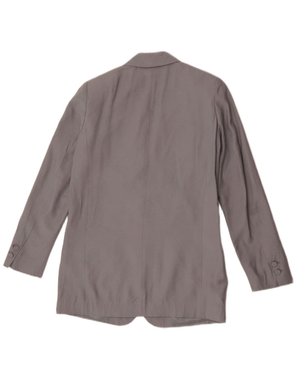 Zara Womens Open Blazer Jacke UK 6 XS Graue Viskose