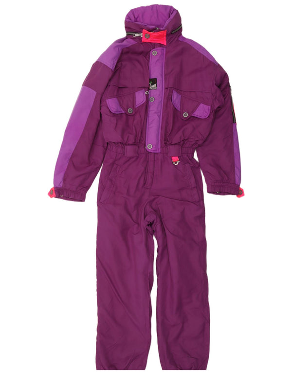 Colle Damen Skioverall UK 12 Mittellila Farbblock