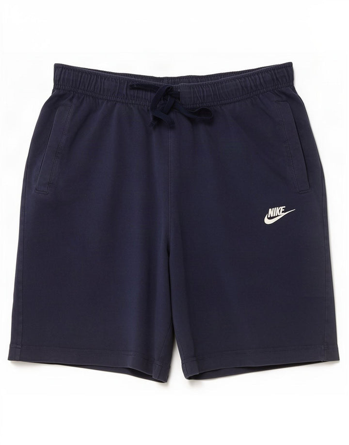 Nike Herren-Sportshorts aus mittelblauer Baumwolle in Marineblau