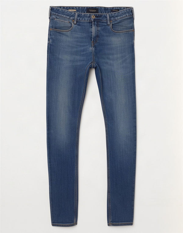 Scotch & Soda Damen Skinny Jeans W30 L32 Blaue Baumwolle
