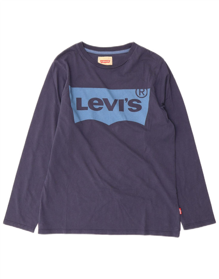 Levi's Jungen Graphic Top Langarm 13–14 Jahre Marineblaue Baumwolle