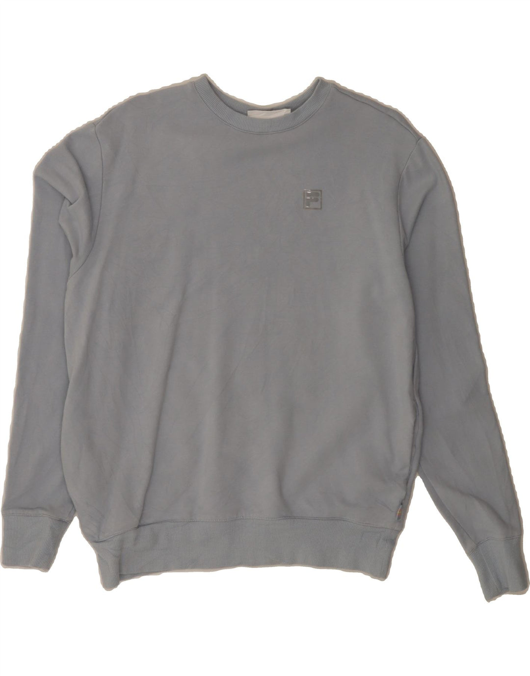 FILA Womens Oversized Sweatshirt Jumper UK 10 Small Grey Cotton Vintage Fila and Second-Hand Fila from Messina Hembry 