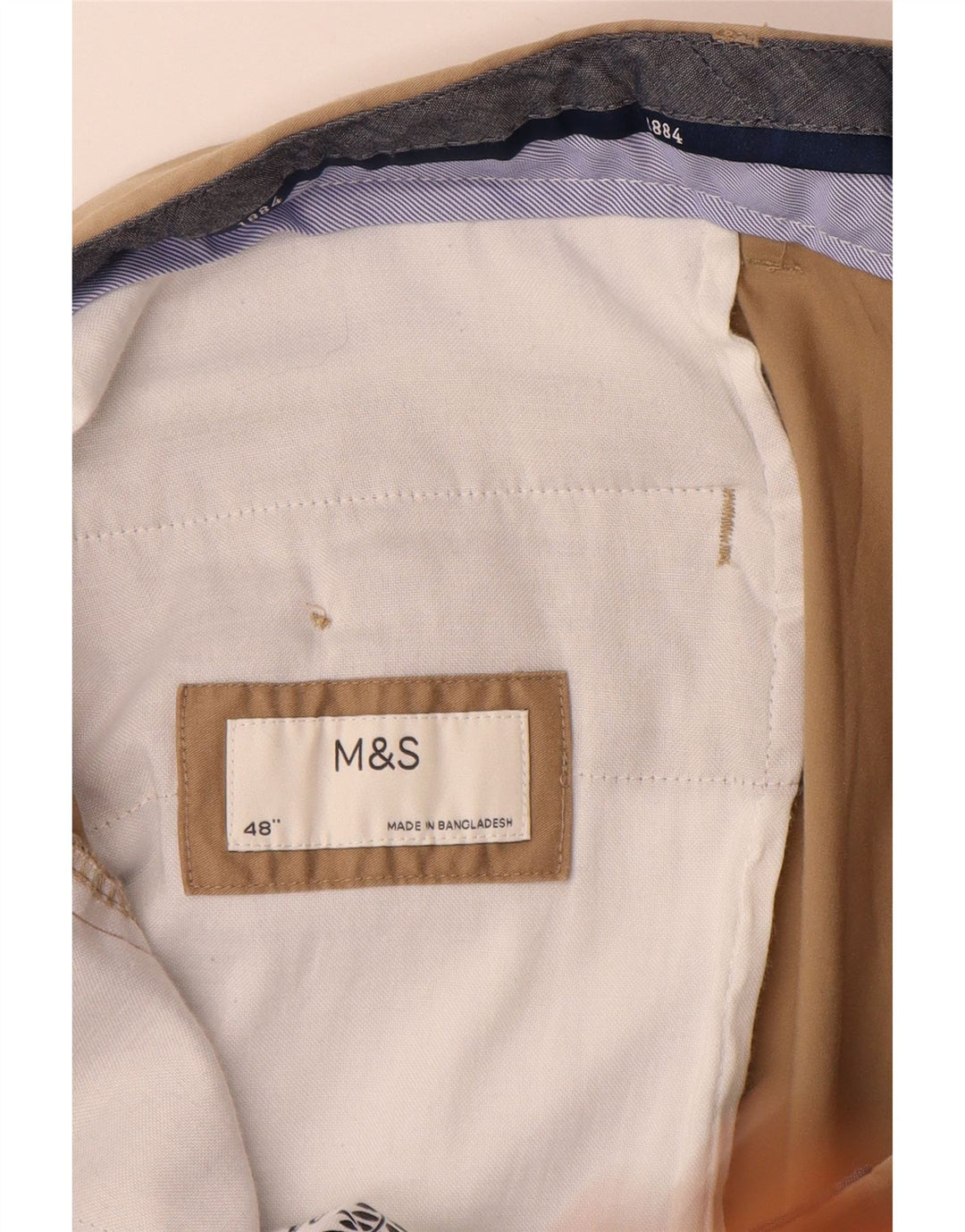 Marks & Spencer Herren Chinoshorts W48 4XL Beige Baumwolle