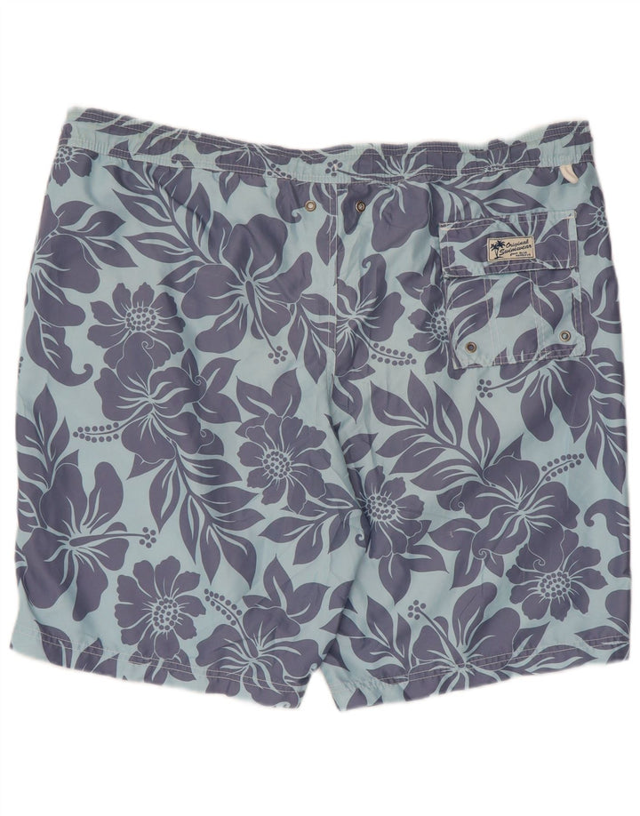 Marks & Spencer Herren-Badeshorts XL, blau geblümt, Polyester