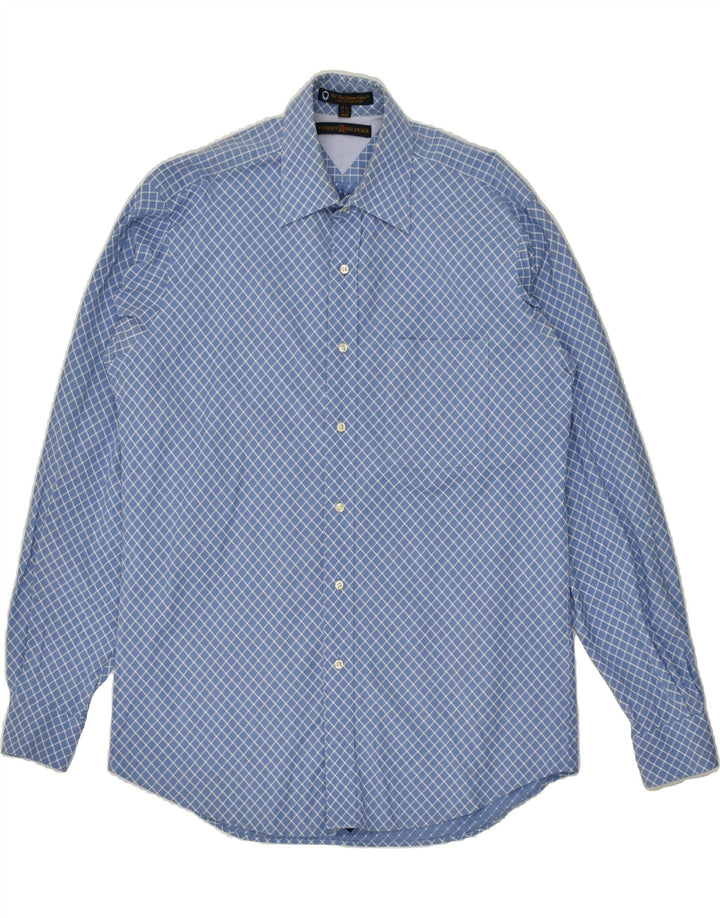 TOMMY HILFIGER Mens Shirt Size 15 1/2 Medium Blue Check Cotton | Vintage Tommy Hilfiger | Thrift | Second-Hand Tommy Hilfiger | Used Clothing | Messina Hembry 
