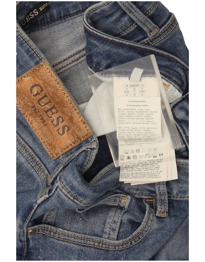 Guess Damen Skinny Jeans W29 L32 Blaue Viskose