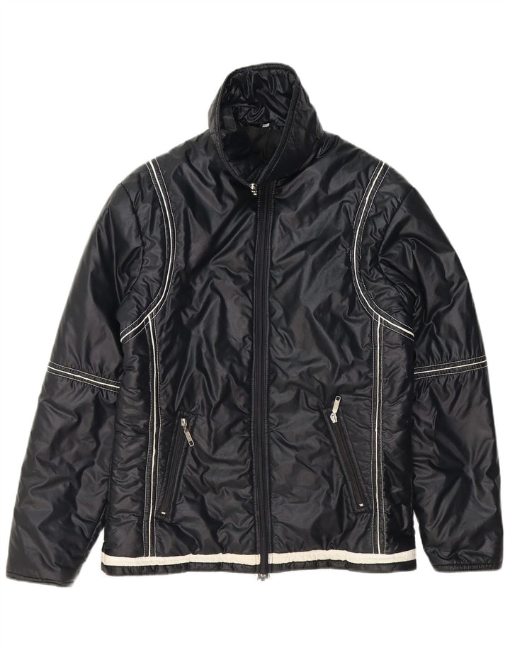 VINTAGE Mens Padded Jacket IT 52 XL Black