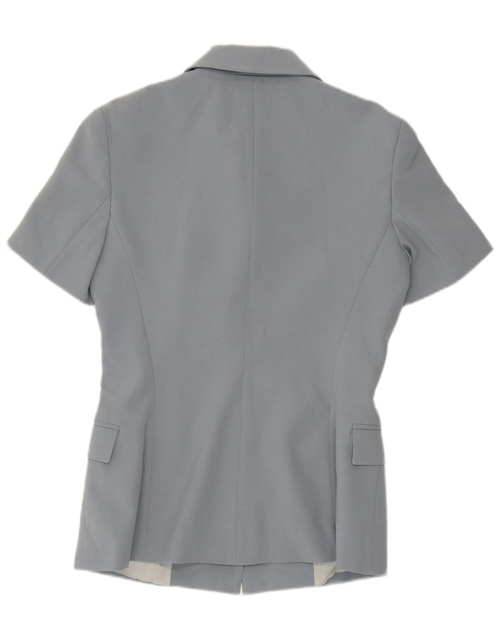 Zara Damen Kurzarm-Blazerjacke mit 3 Knöpfen, EU 36, XS, Grau
