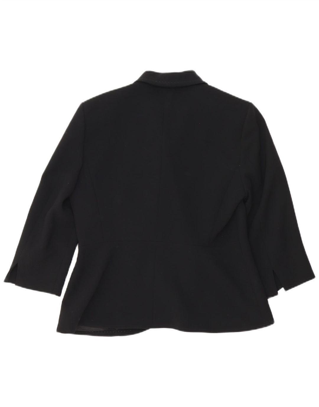 Max Mara Damen-Blazer mit 3/4-Ärmeln und 1 Knopf, Gr. 12, Mittelschwarz, Viskose