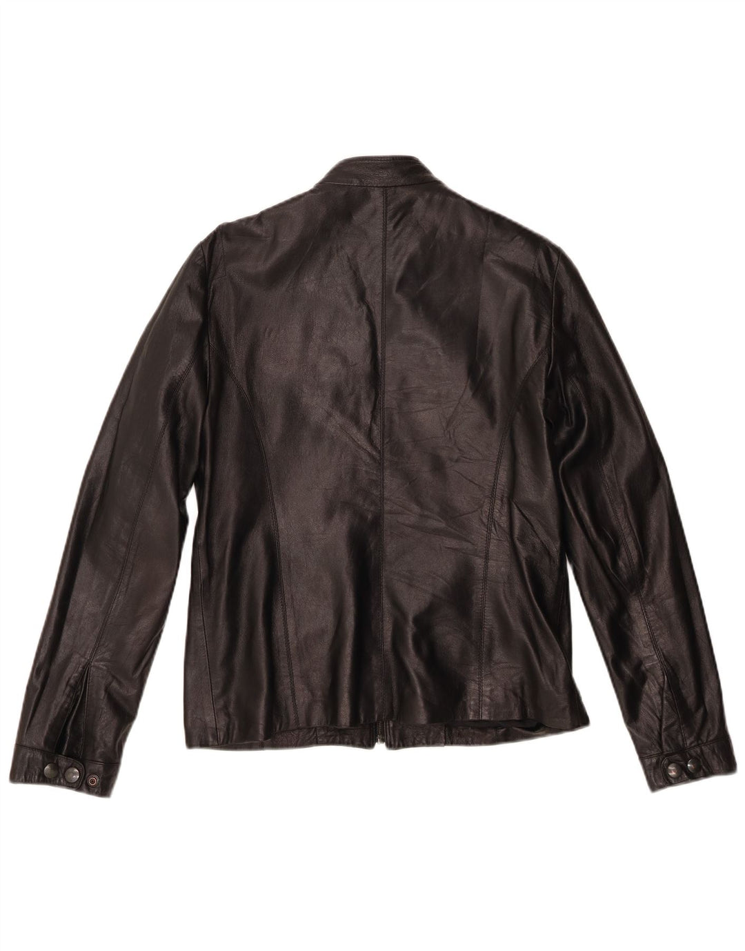 Vintage Damen Lederjacke IT 46 Großes schwarzes Leder