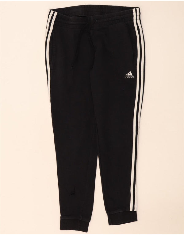 Adidas Damen Trainingshose Jogger UK 16/18 Große schwarze Baumwolle
