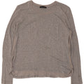 Zara Damen Top Langarm UK 16 Large Grau meliert