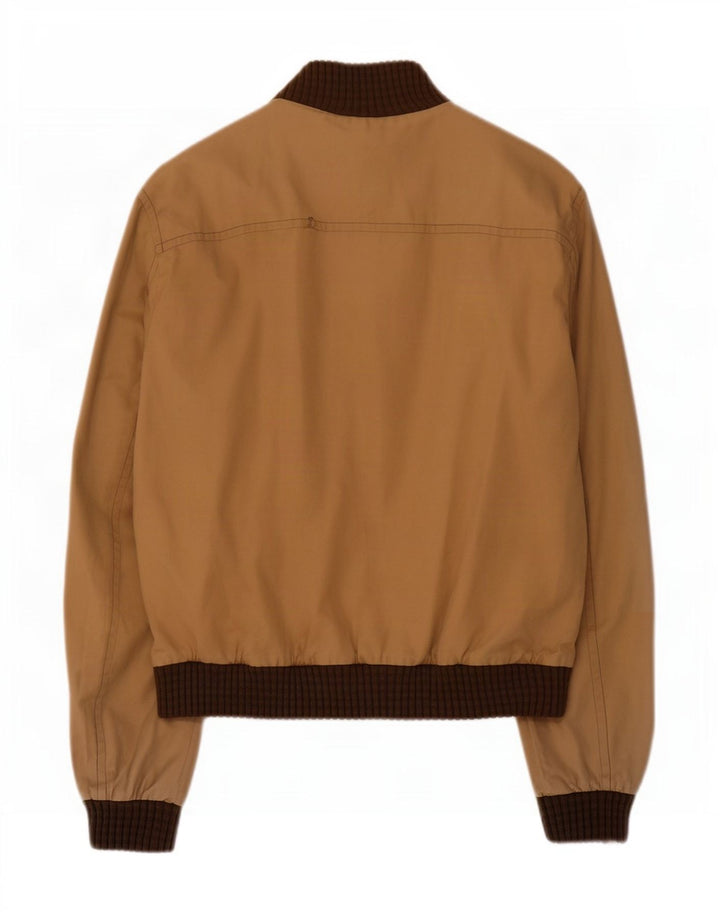 Tommy Hilfiger Herren Bomberjacke UK 38 Mittelbeige Colourblock-Baumwolle