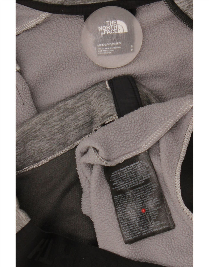 The North Face Herren-Kapuzenpullover mit Reißverschluss, klein, graues Farbblock-Polyester